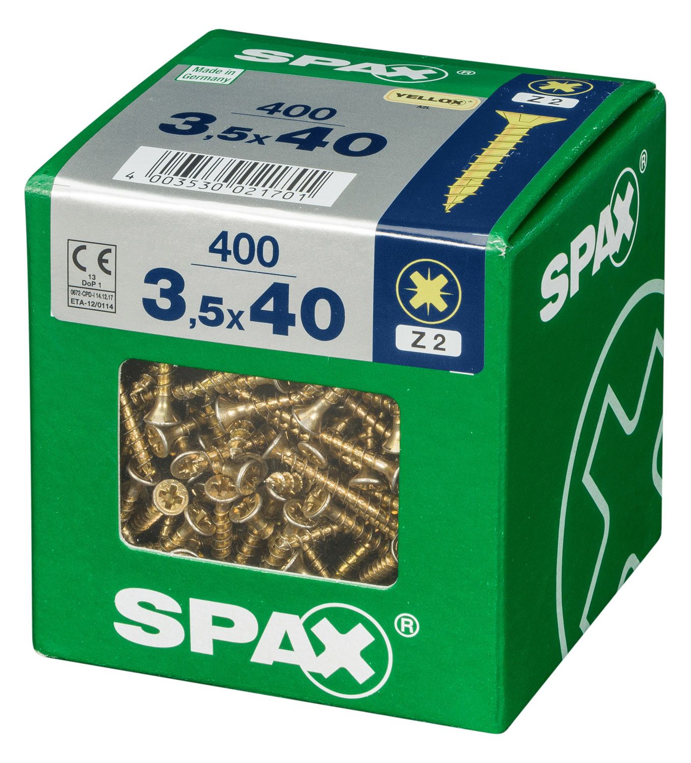 PLANA SPAX Z2 YELLOX XL 400 UD.
