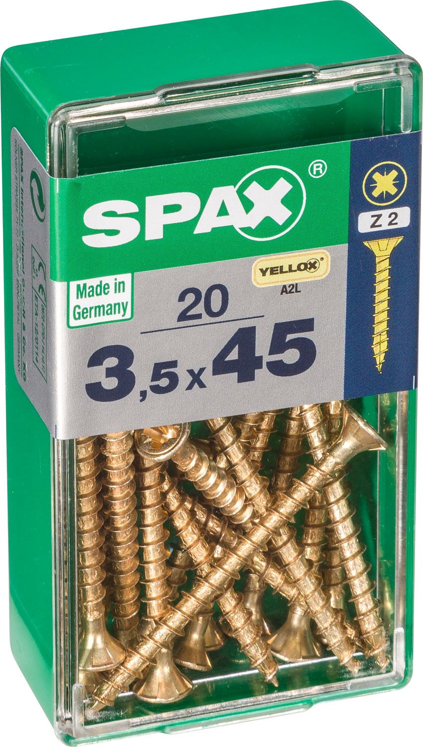 PLANA SPAX Z2 YELLOX S 20 UD.