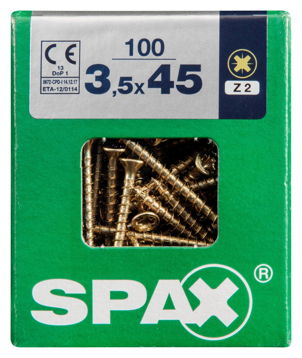 PLANA SPAX Z2 YELLOX L 100 UD.