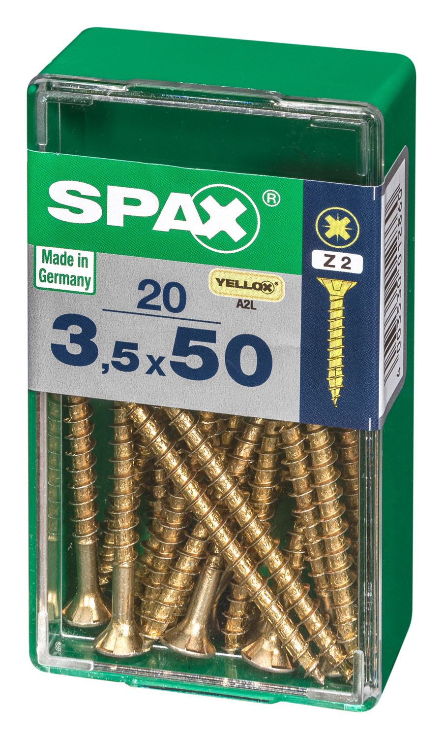 PLANA SPAX Z2 YELLOX S 20 UD.