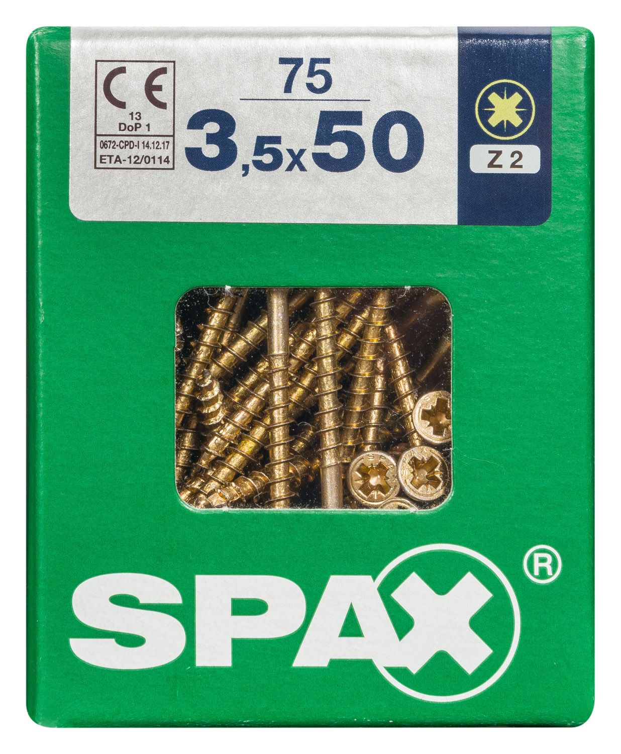 PLANA SPAX Z2 YELLOX L 75 UD.