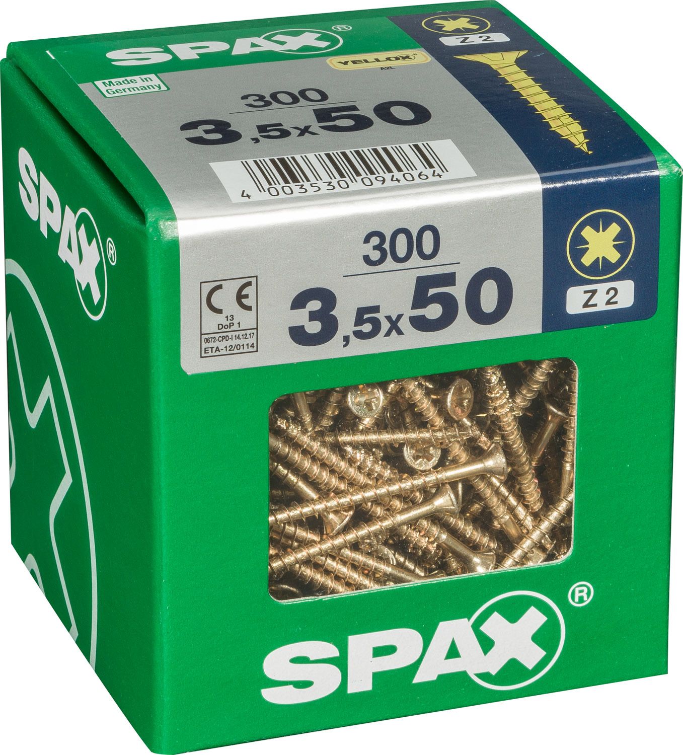 PLANA SPAX Z2 YELLOX L 300 UD.