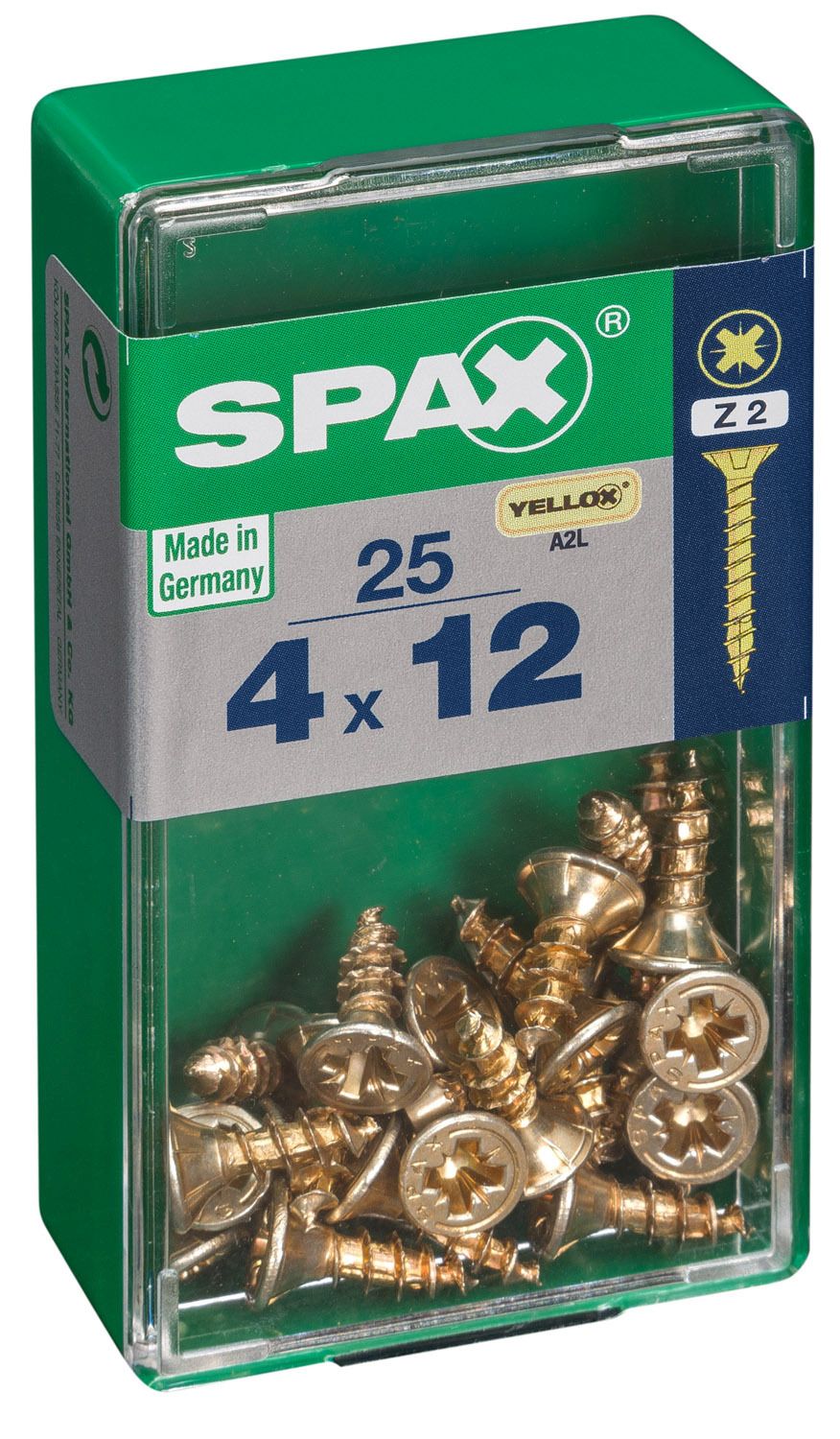 PLANA SPAX Z2 YELLOX S 25 UD.