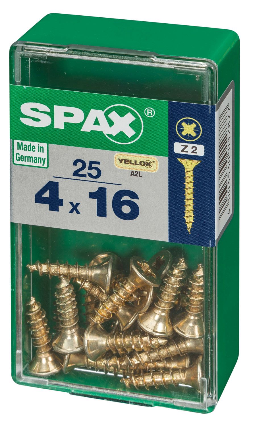 PLANA SPAX Z2 YELLOX S 25 UD.