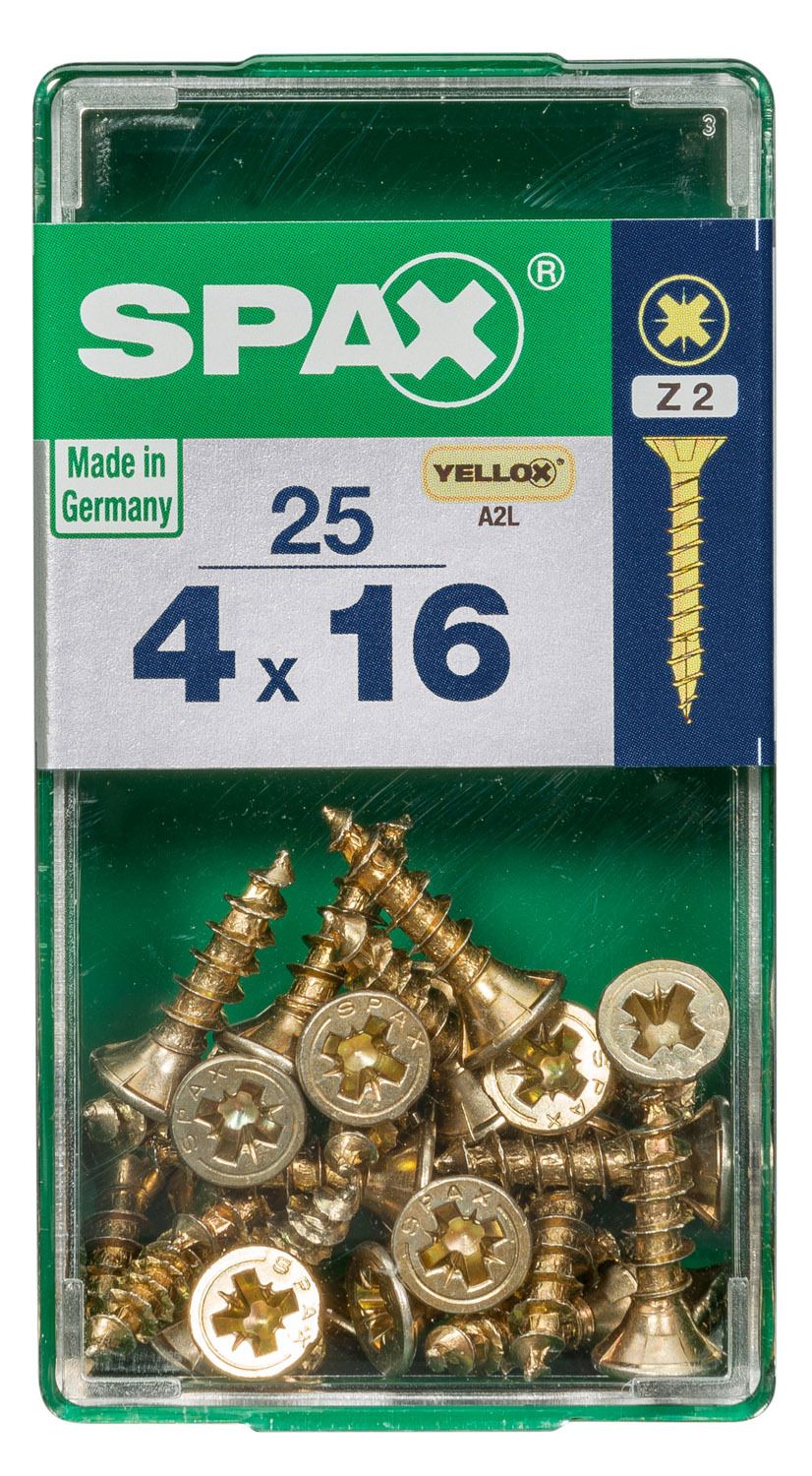 PLANA SPAX Z2 YELLOX S 25 UD.