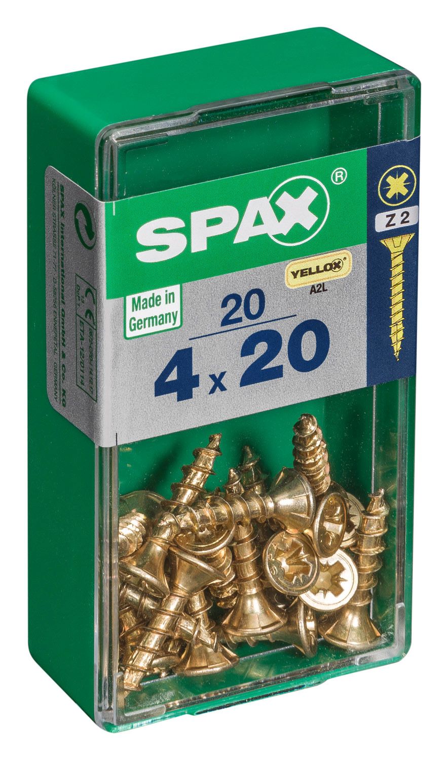 PLANA SPAX Z2 YELLOX S 20 UD.