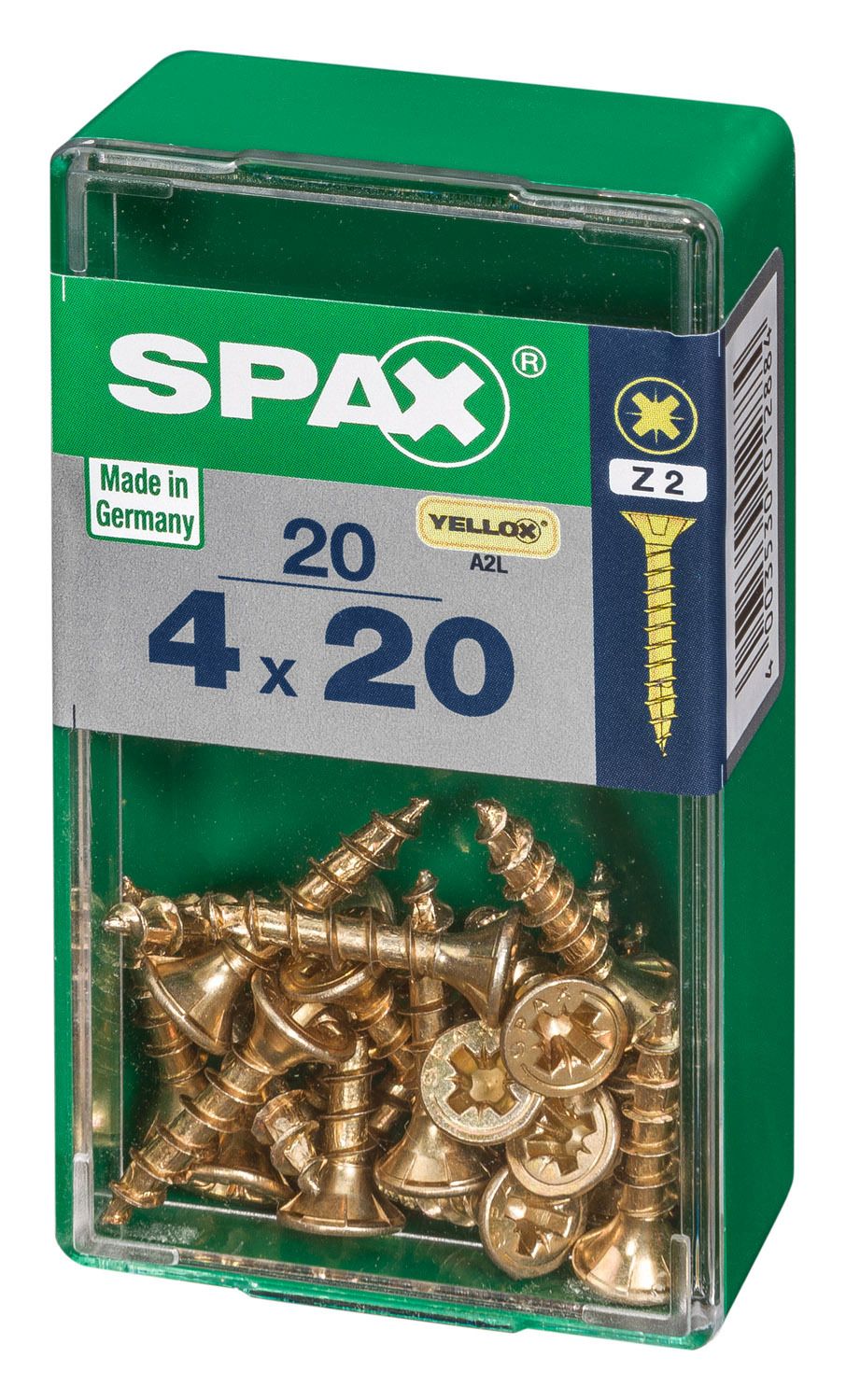 PLANA SPAX Z2 YELLOX S 20 UD.