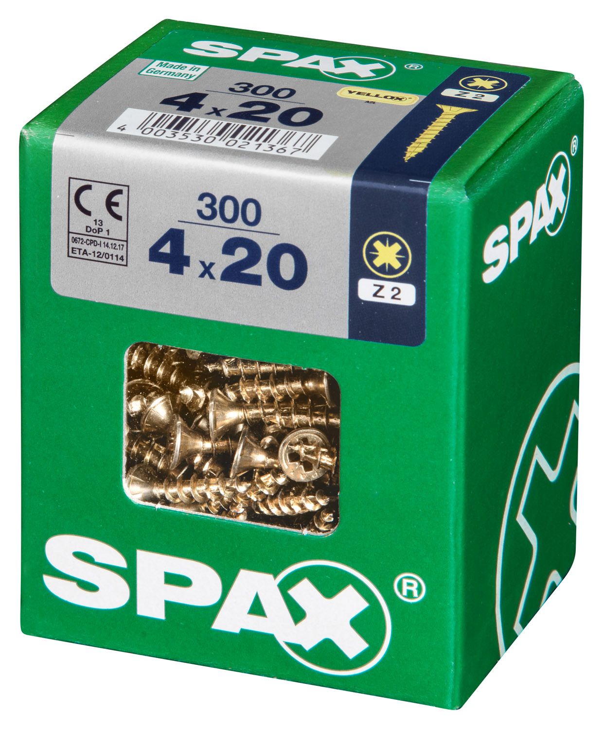 PLANA SPAX Z2 YELLOX L 300 UD.