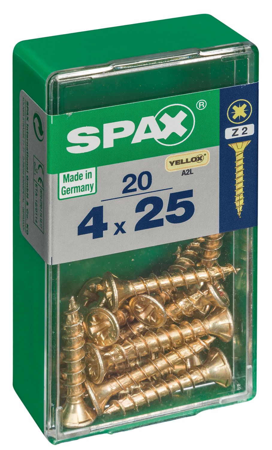 PLANA SPAX Z2 YELLOX S 20 UD.