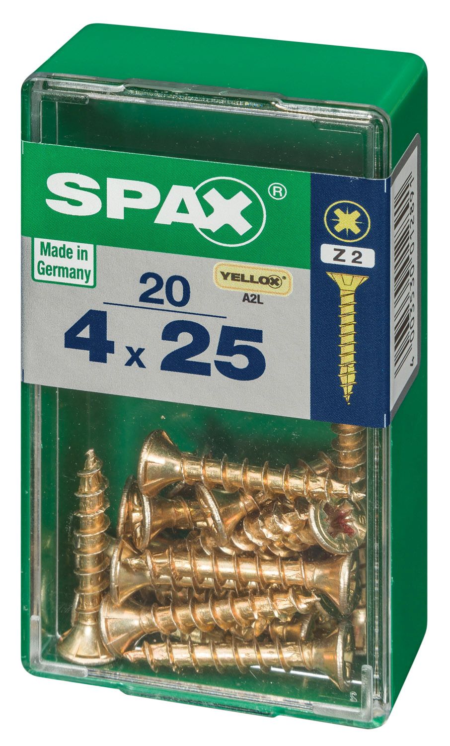 PLANA SPAX Z2 YELLOX S 20 UD.