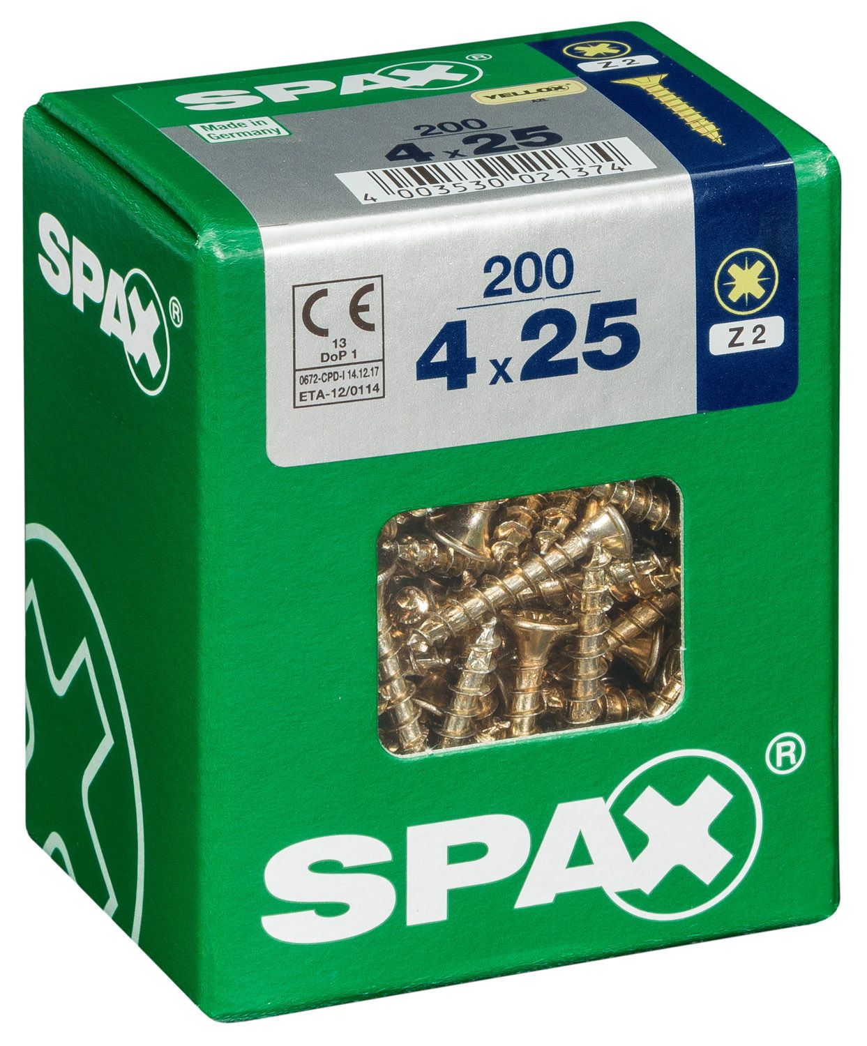 PLANA SPAX Z2 YELLOX L 200 UD.