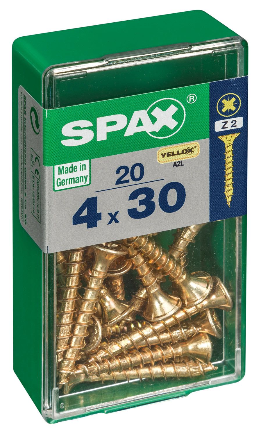 PLANA SPAX Z2 YELLOX S 20 UD.