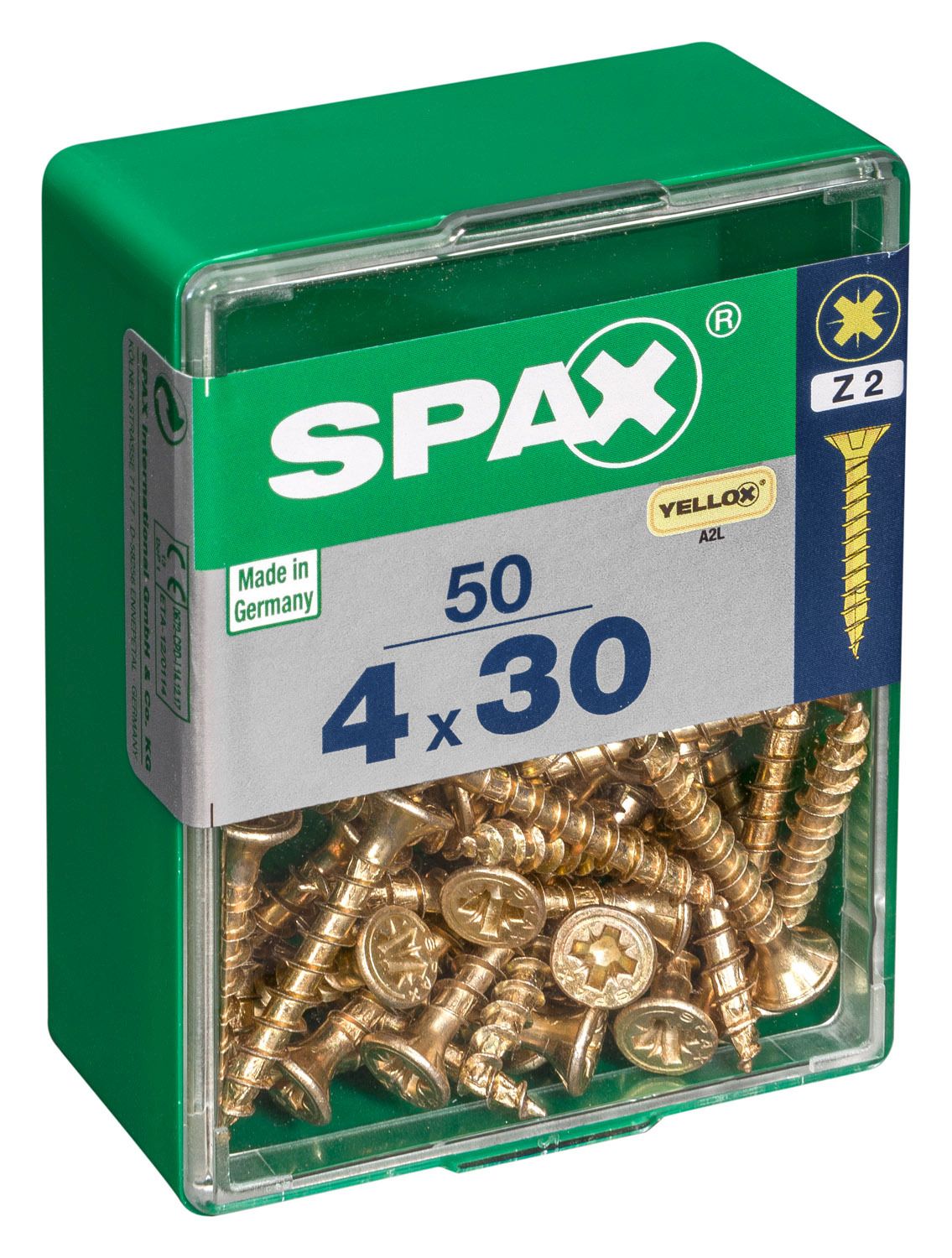 PLANA SPAX Z2 YELLOX M 50 UD.