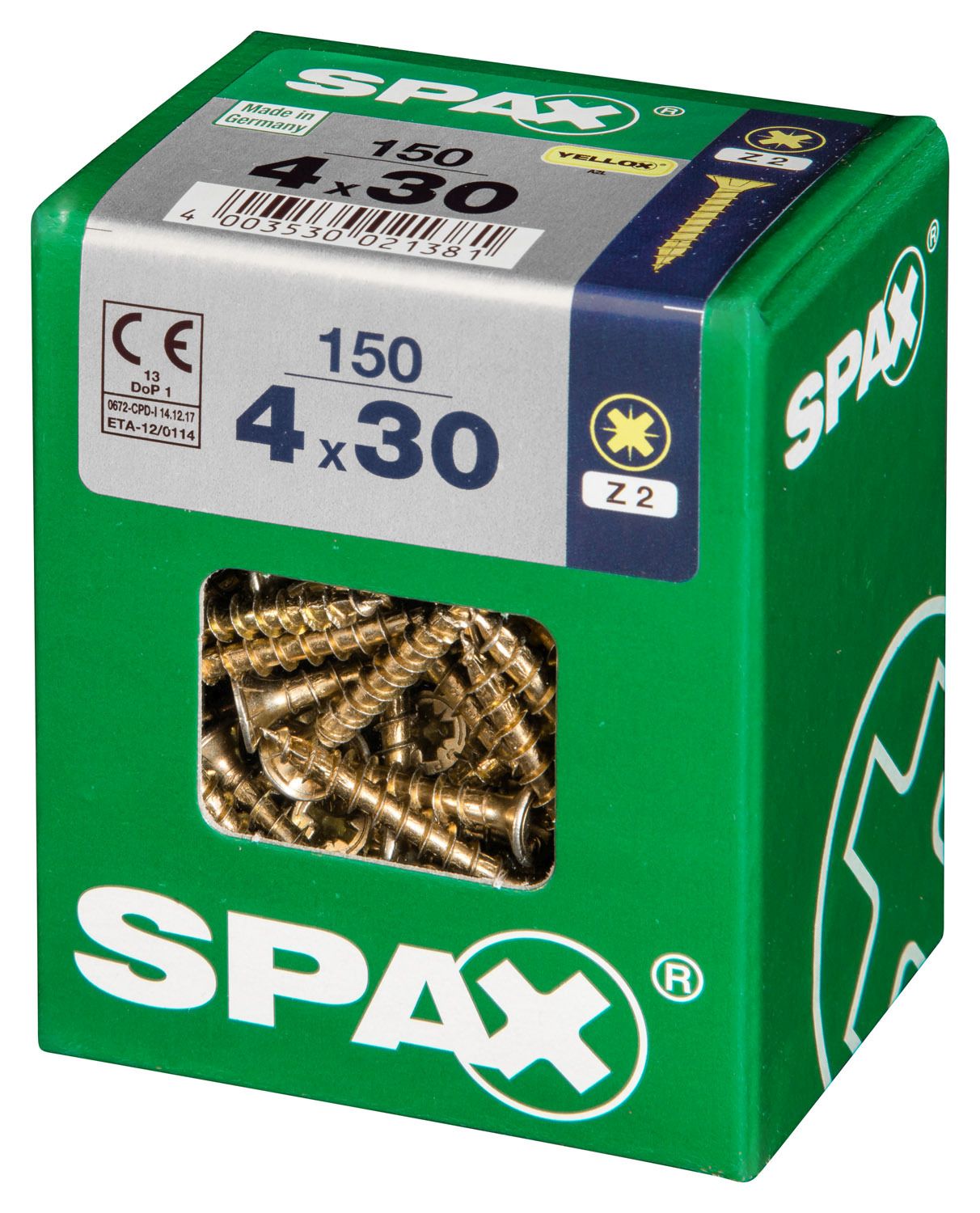 PLANA SPAX Z2 YELLOX L 150 UD.