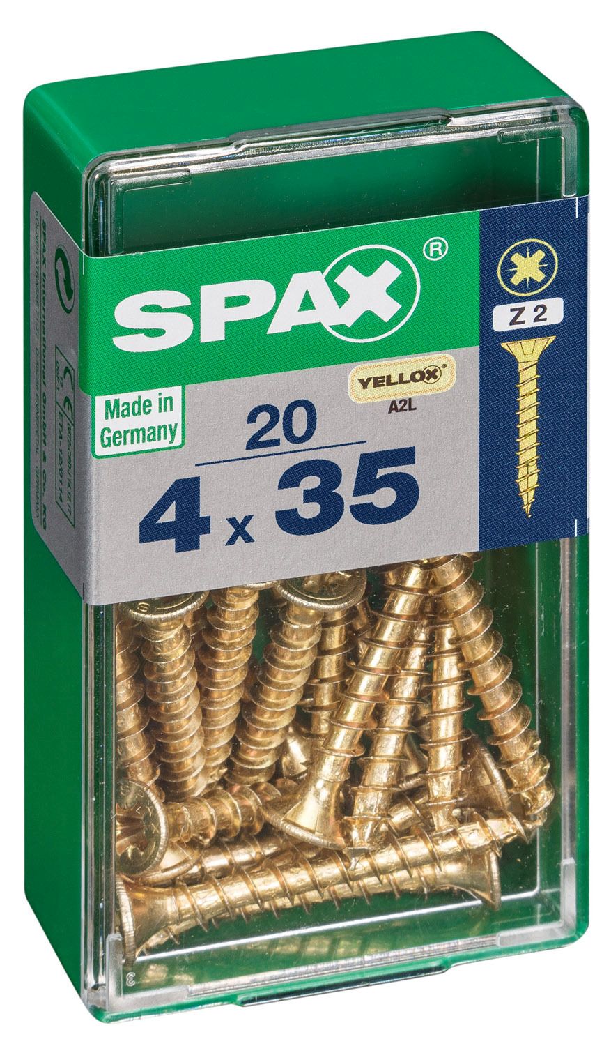 PLANA SPAX Z2 YELLOX S 20 UD.