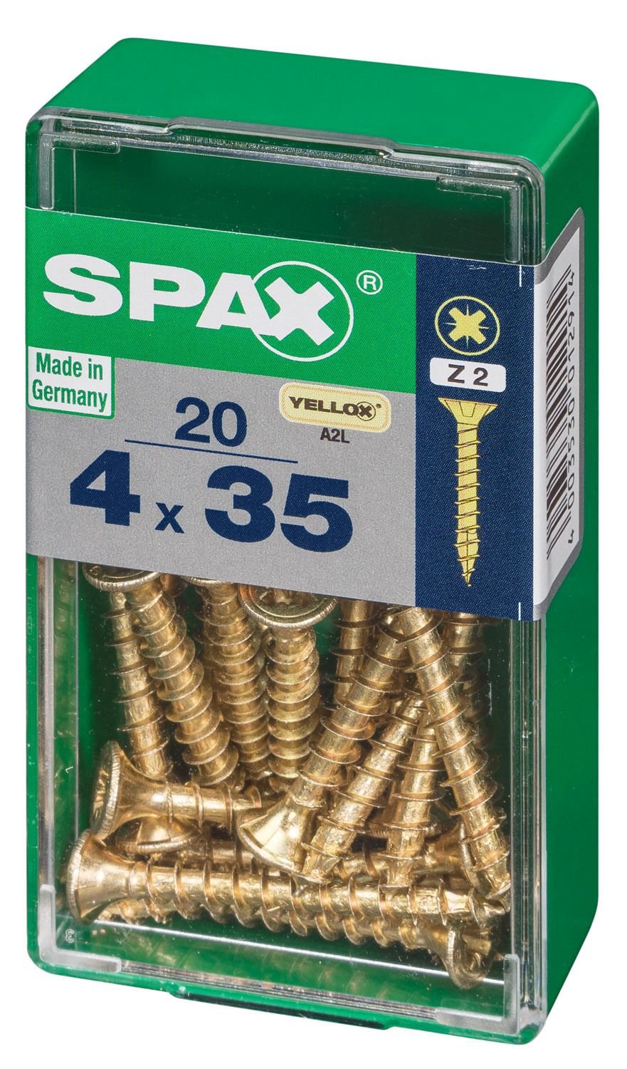 PLANA SPAX Z2 YELLOX S 20 UD.