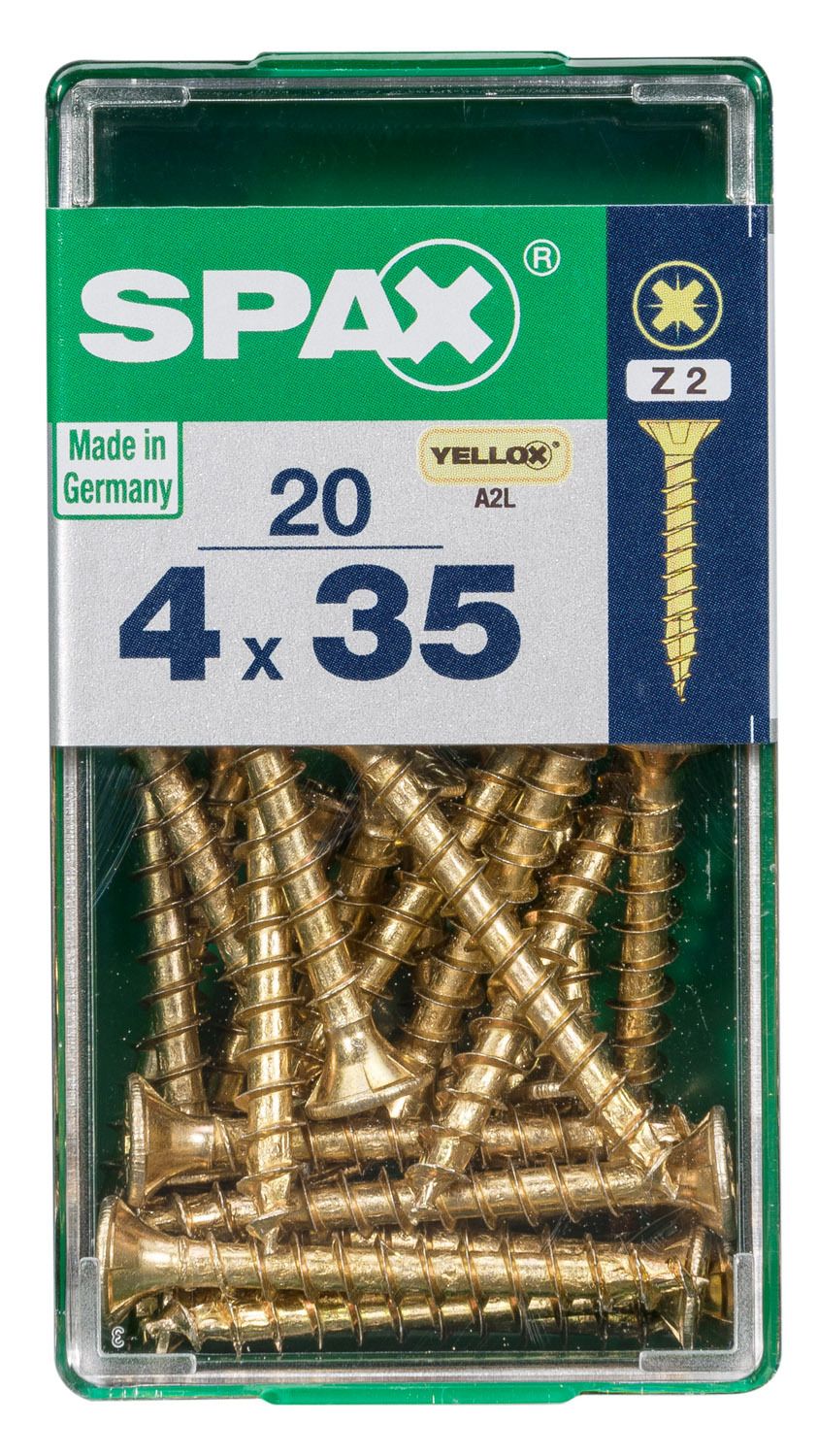 PLANA SPAX Z2 YELLOX S 20 UD.