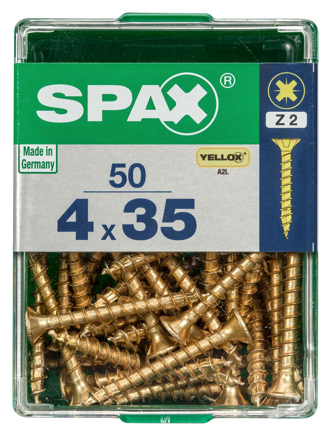 PLANA SPAX Z2 YELLOX M 50 UD.