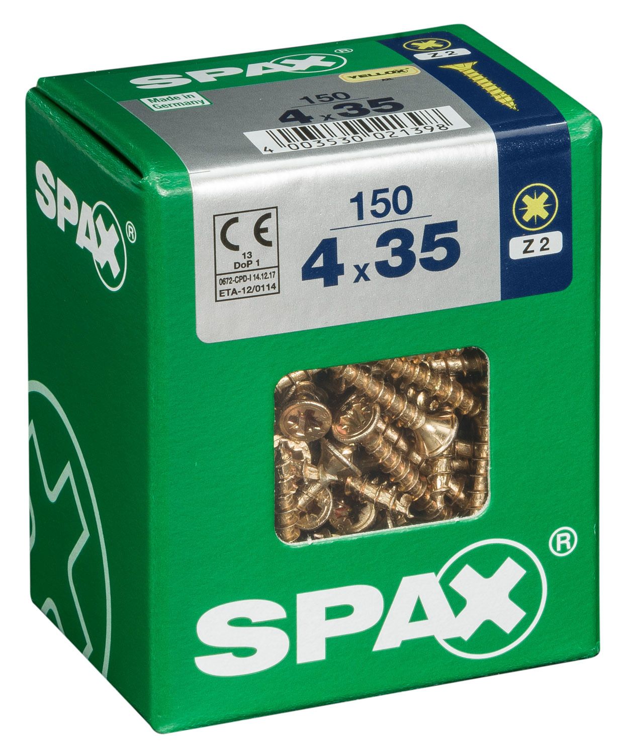 PLANA SPAX Z2 YELLOX L 150 UD.