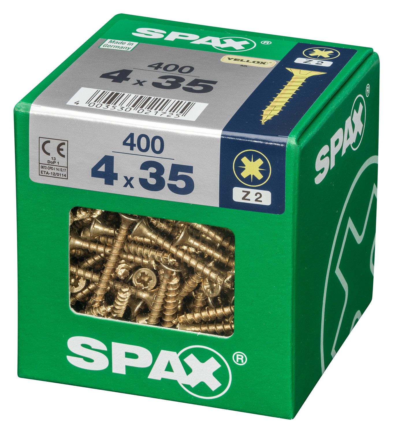 PLANA SPAX Z2 YELLOX XL 400 UD.