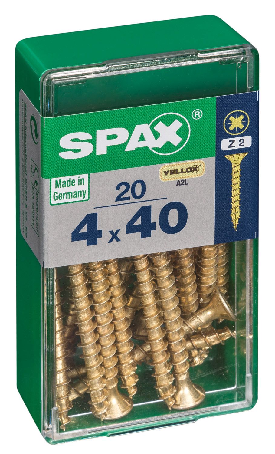 PLANA SPAX Z2 YELLOX S 20 UD.