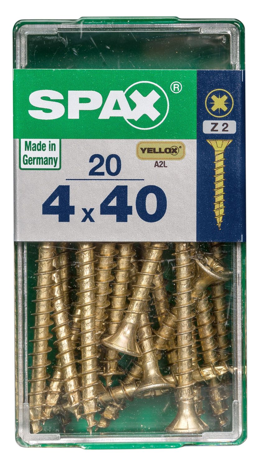 PLANA SPAX Z2 YELLOX S 20 UD.