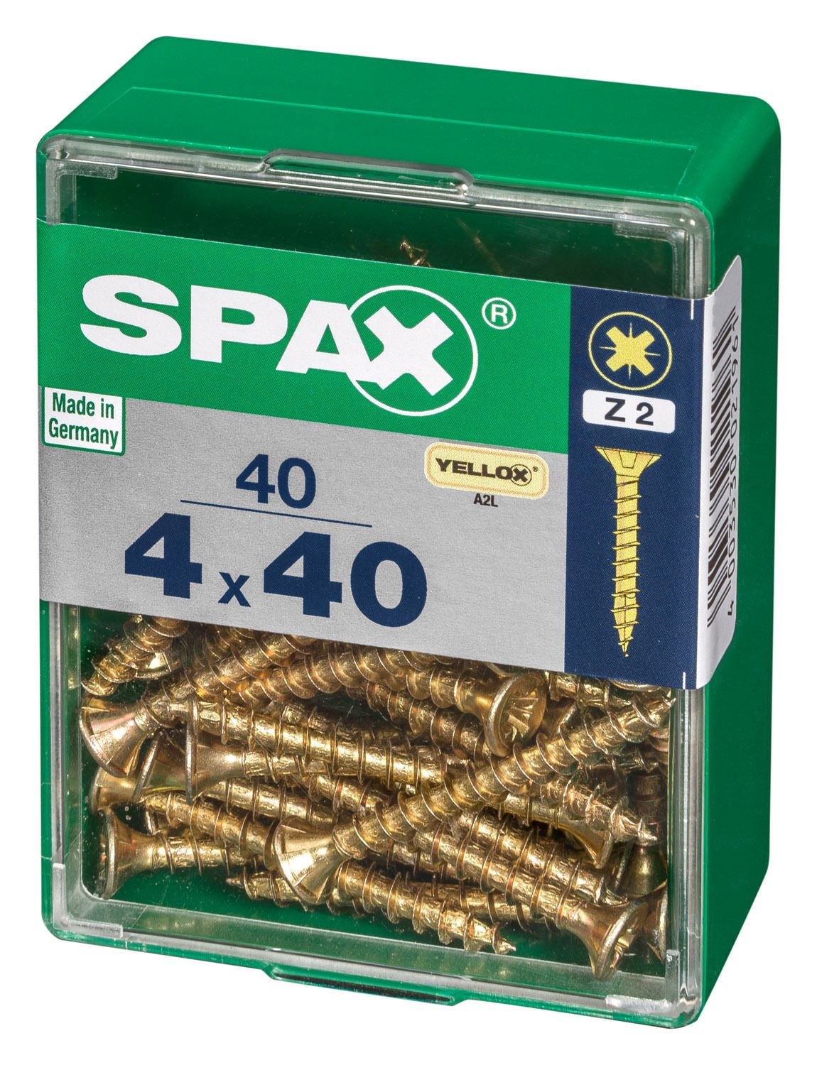 PLANA SPAX Z2 YELLOX M 40 UD.