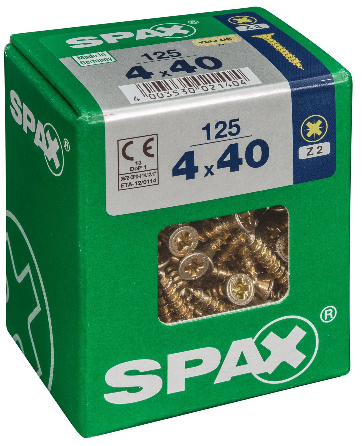 PLANA SPAX Z2 YELLOX L 125 UD.