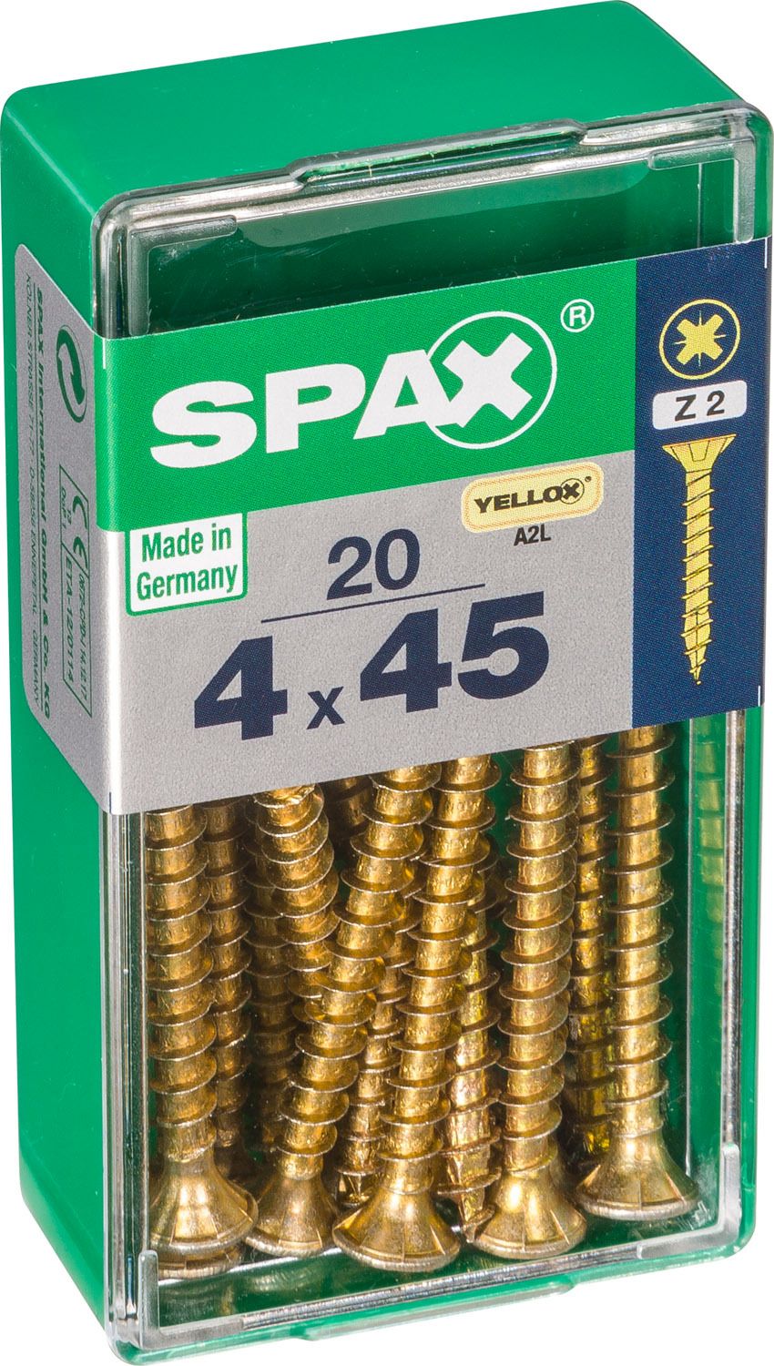 PLANA SPAX Z2 YELLOX S 20 UD.