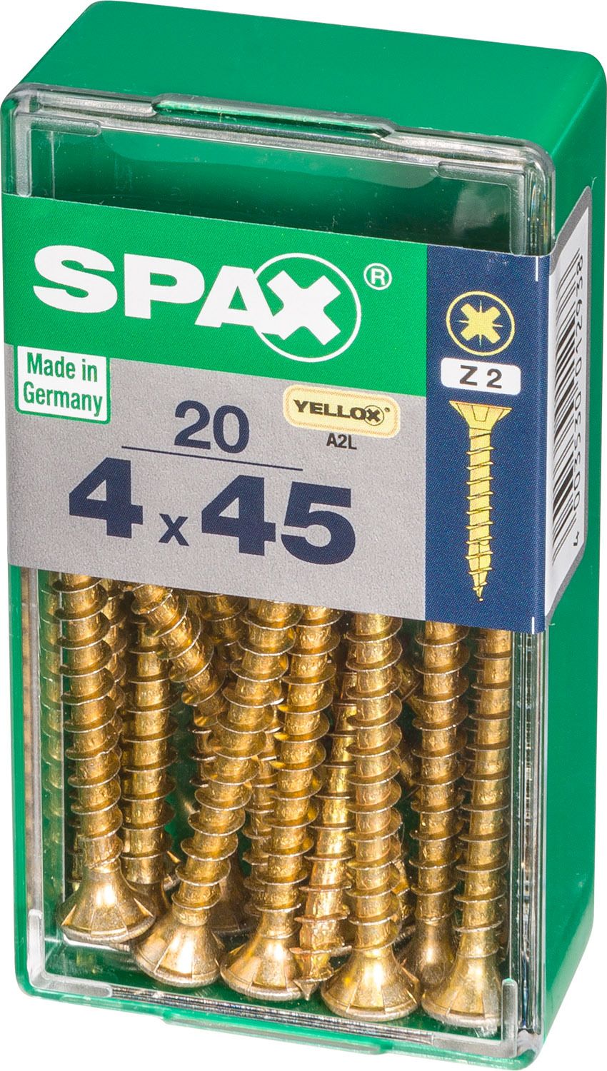 PLANA SPAX Z2 YELLOX S 20 UD.