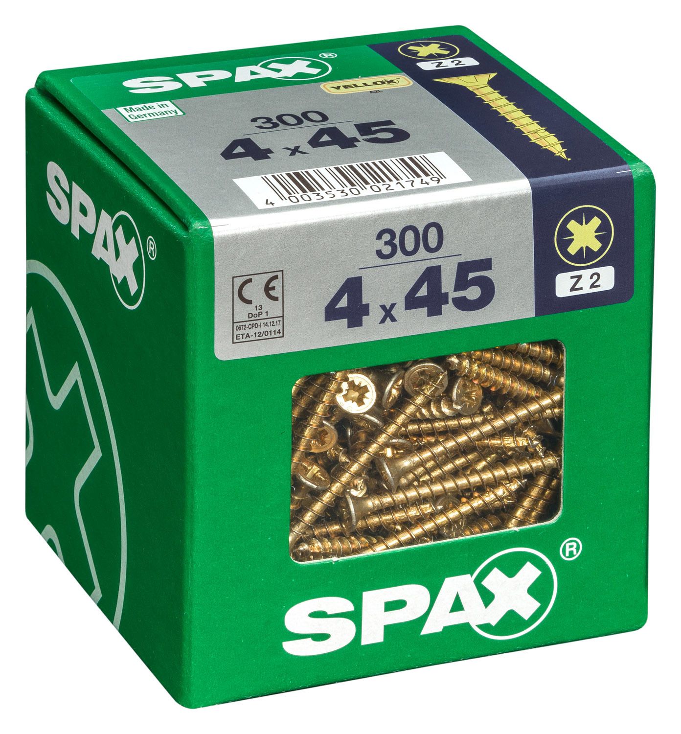 PLANA SPAX Z2 YELLOX L 300 UD.