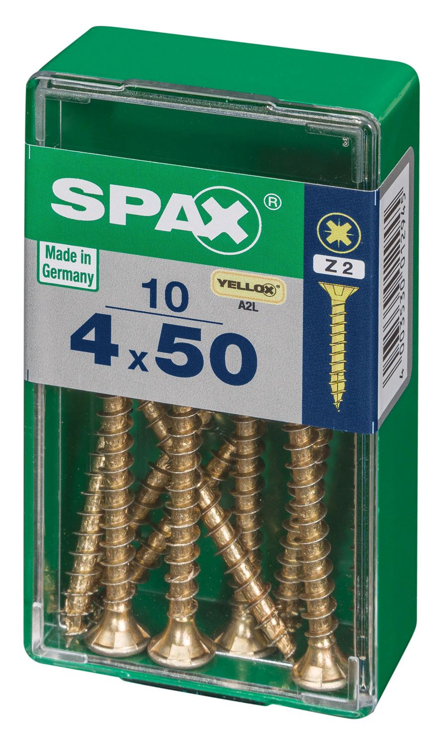 PLANA SPAX Z2 YELLOX S 10 UD.