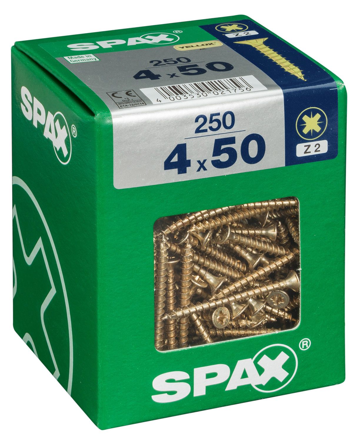 PLANA SPAX Z2 YELLOX L 250 UD.