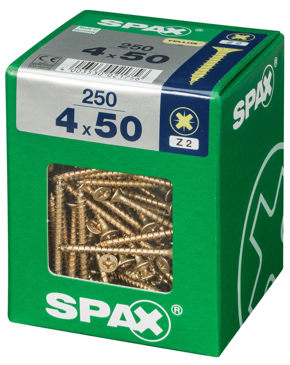 PLANA SPAX Z2 YELLOX L 250 UD.