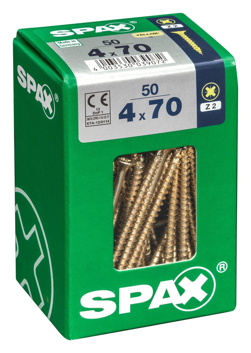 PLANA SPAX Z2 YELLOX L 125 UD.