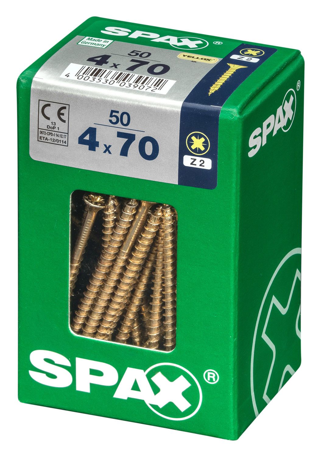 PLANA SPAX Z2 YELLOX L 125 UD.