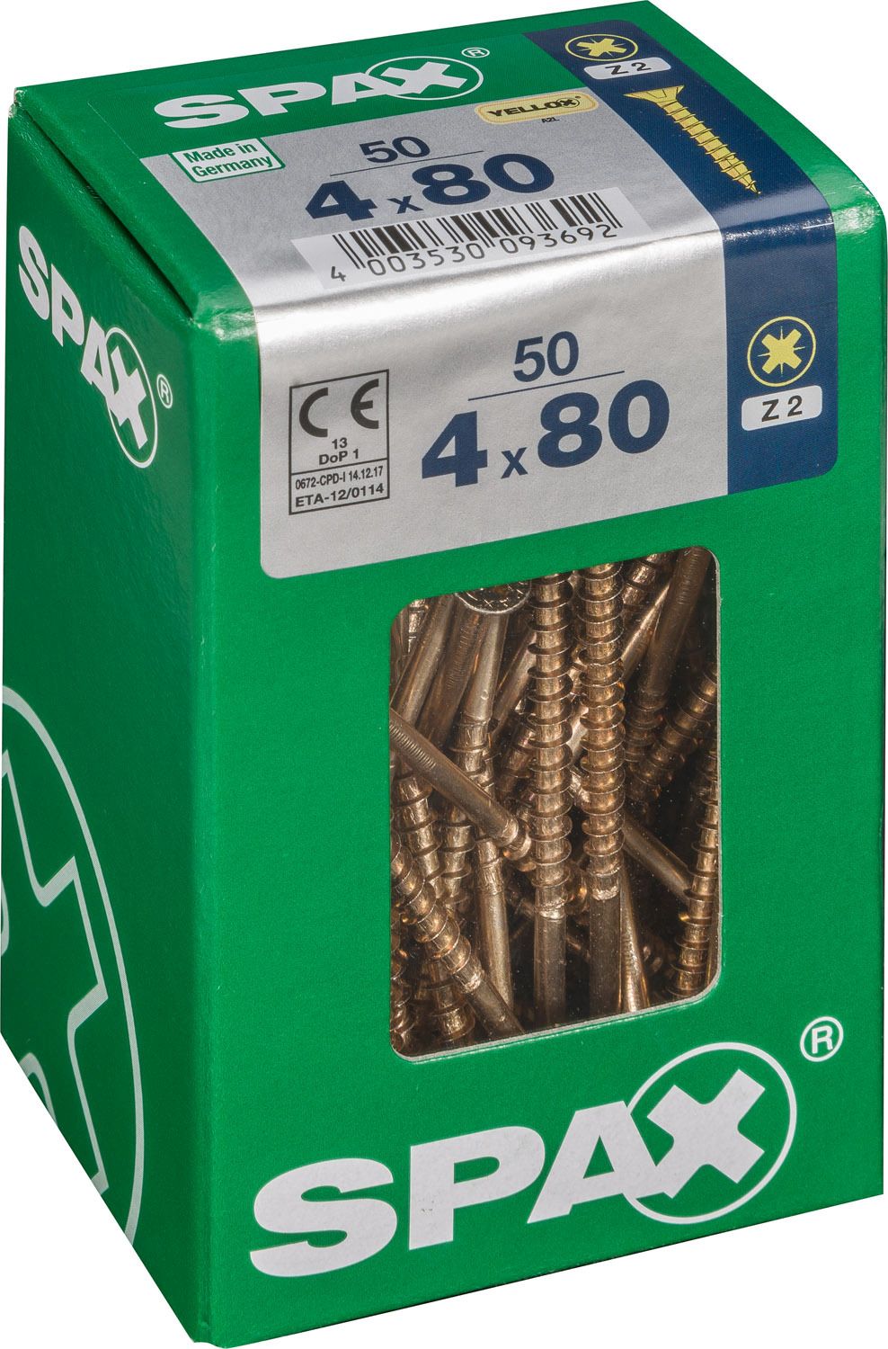 PLANA SPAX Z2 YELLOX L 50 UD.