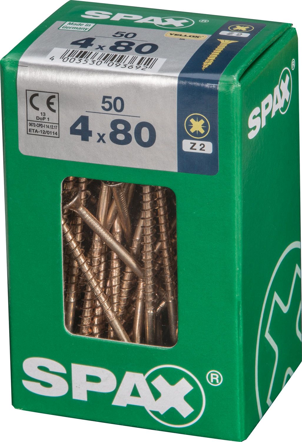 PLANA SPAX Z2 YELLOX L 50 UD.