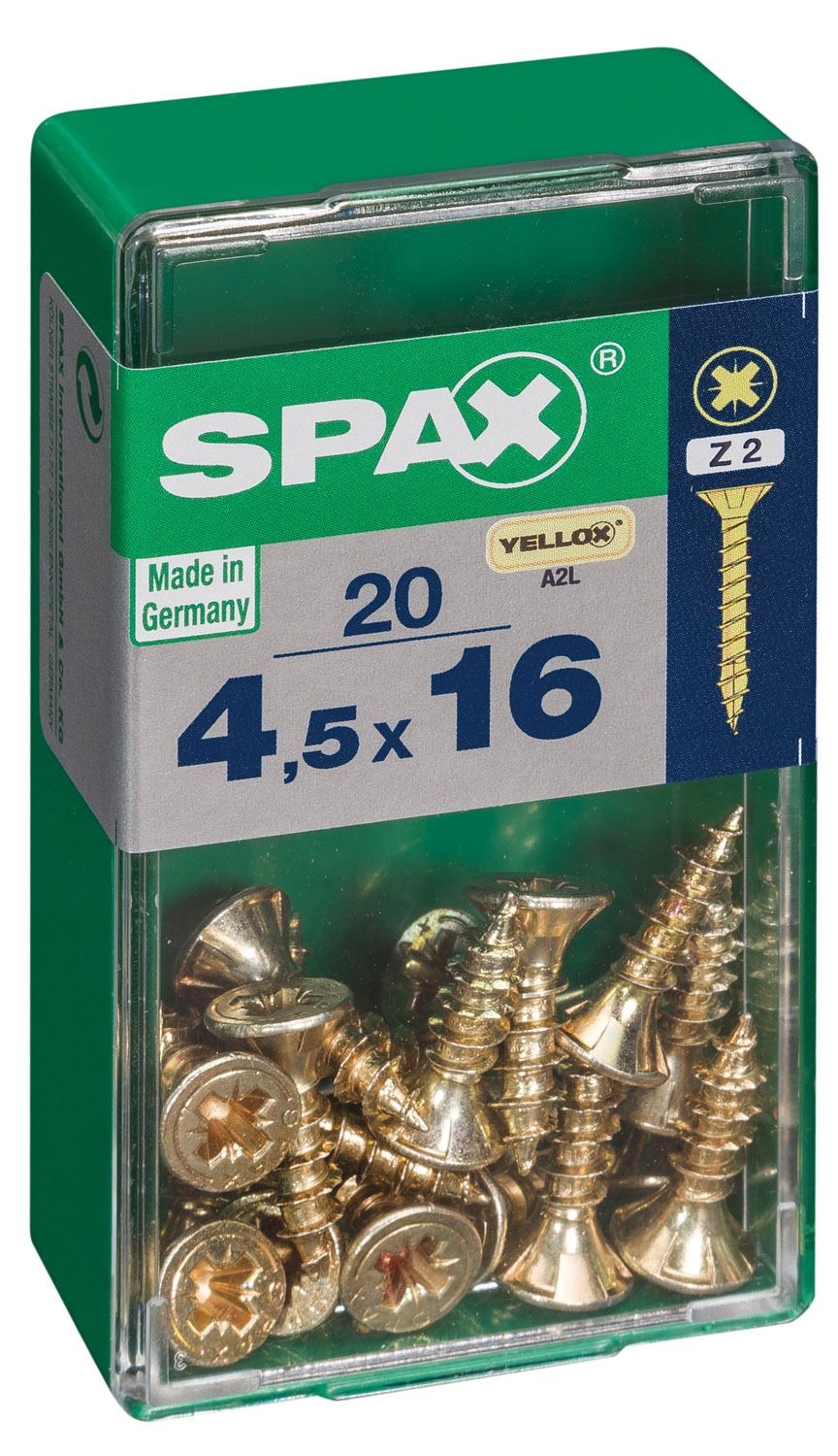 PLANA SPAX Z2 YELLOX S 20 UD.