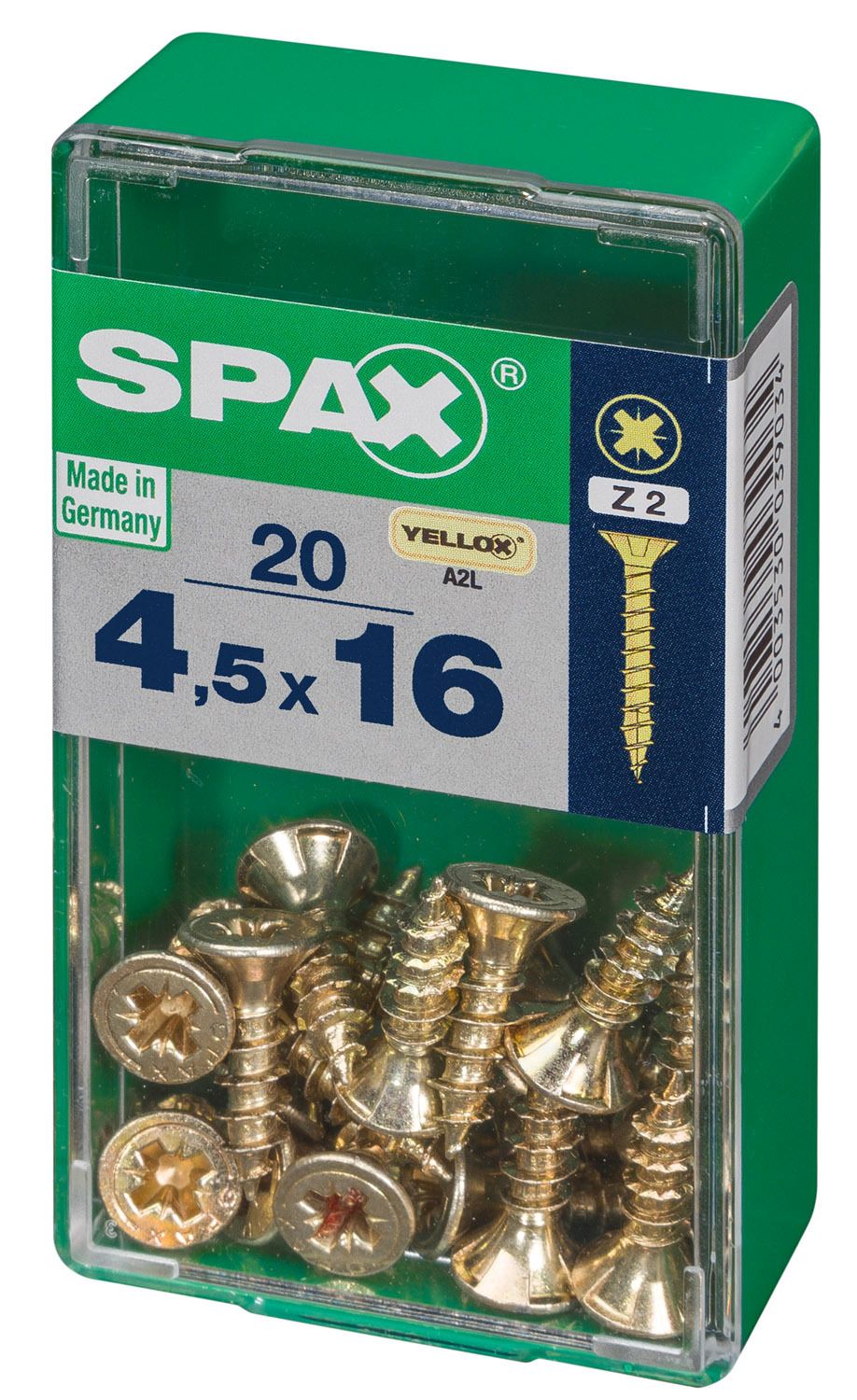 PLANA SPAX Z2 YELLOX S 20 UD.