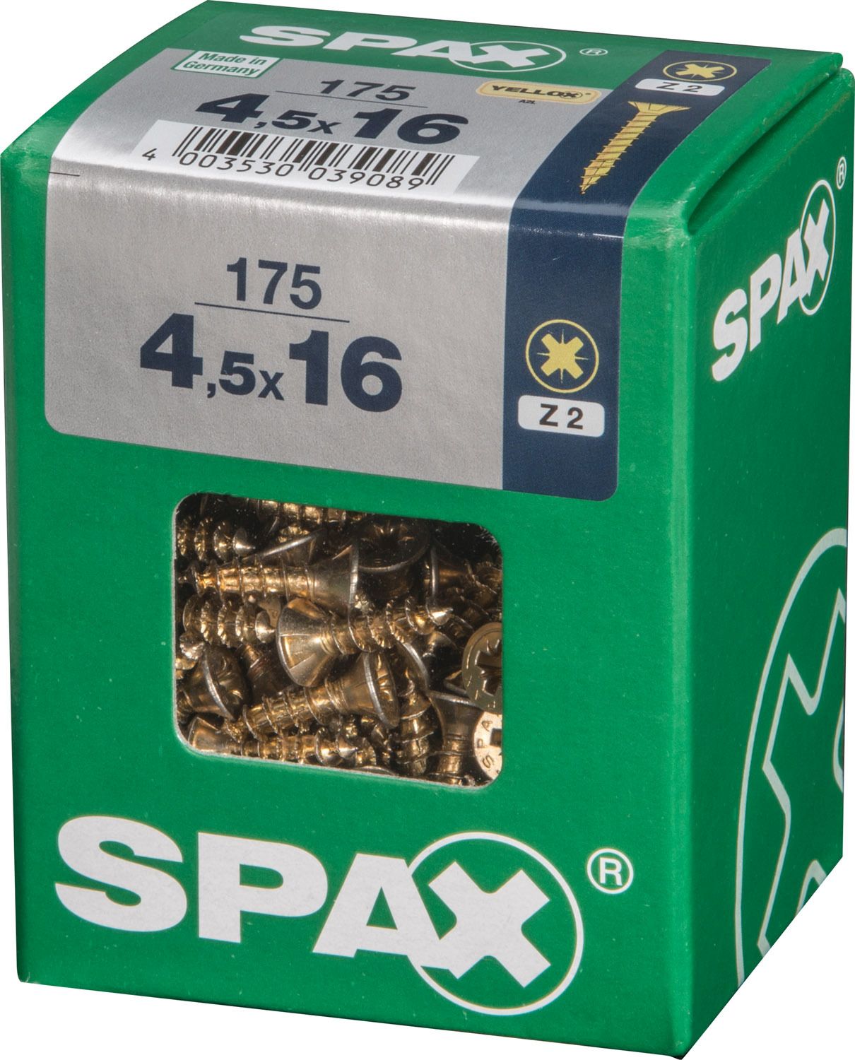 PLANA SPAX Z2 YELLOX L 175 UD.