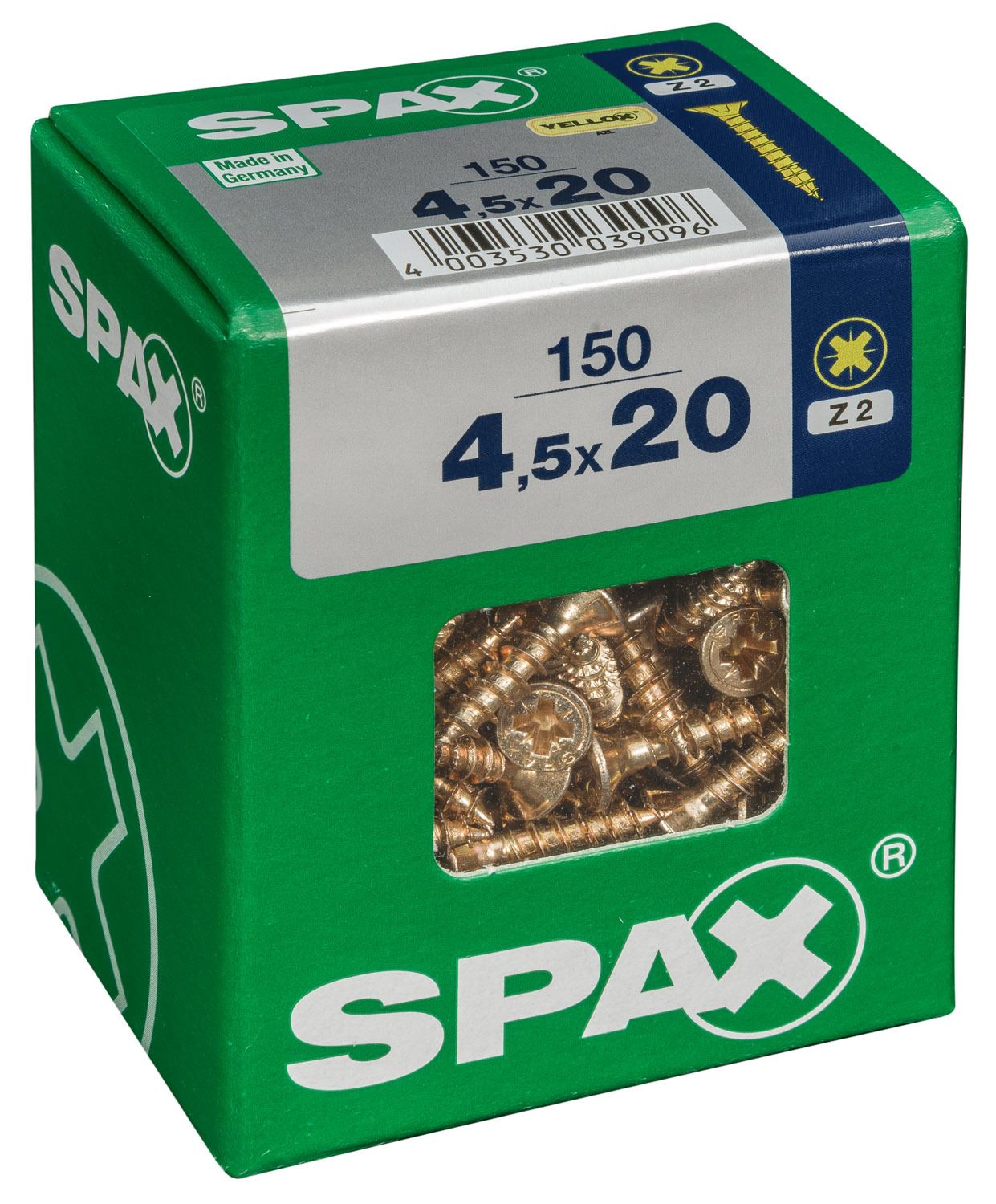 PLANA SPAX Z2 YELLOX L 150 UD.