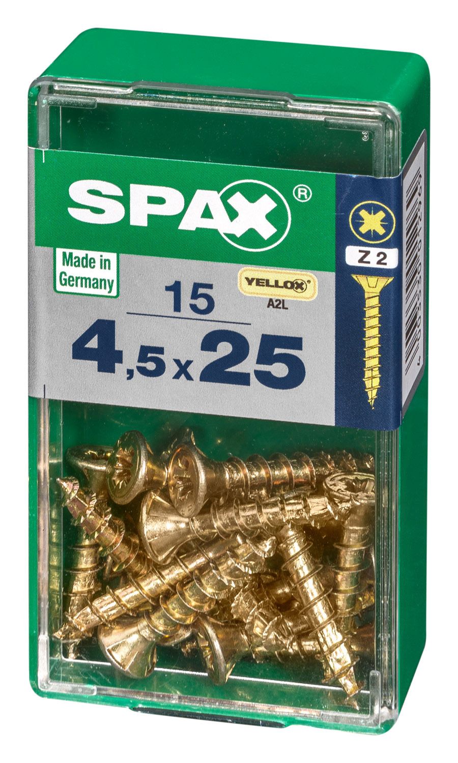 PLANA SPAX Z2 YELLOX S 15 UD.