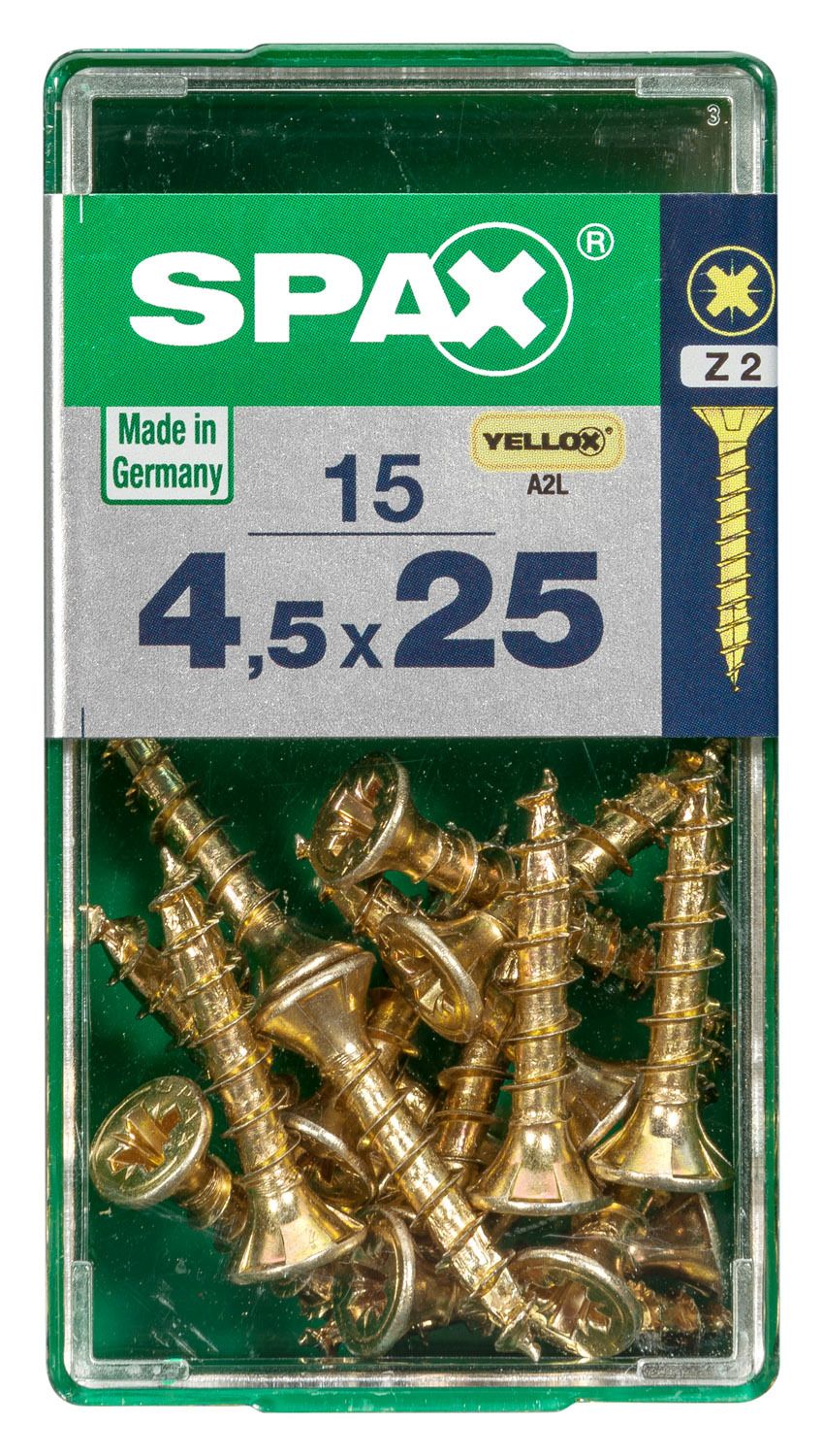 PLANA SPAX Z2 YELLOX S 15 UD.