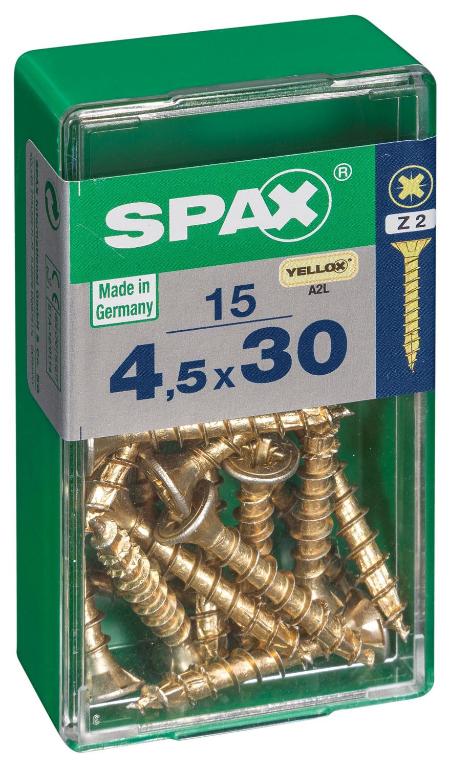 PLANA SPAX Z2 YELLOX S 15 UD.