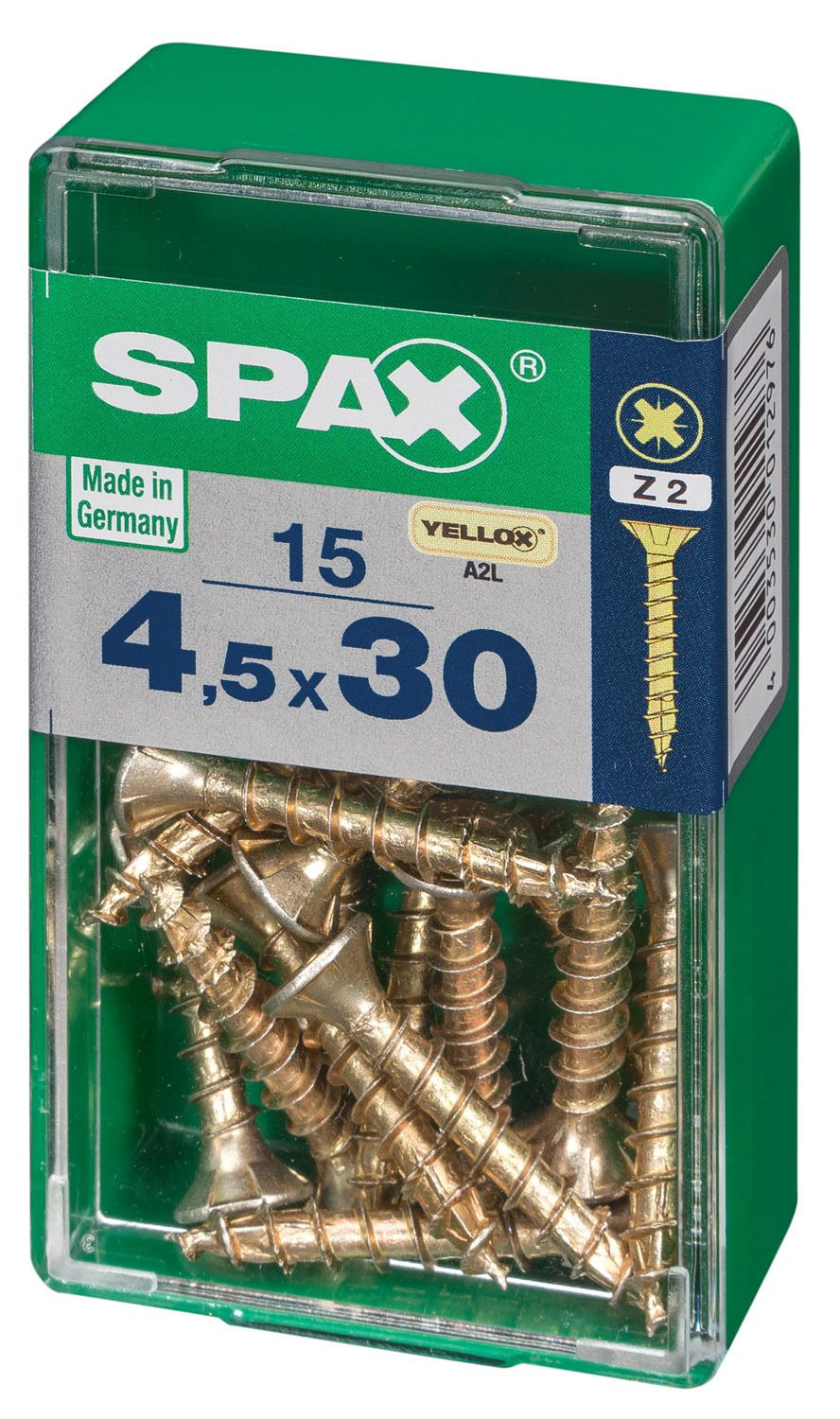 PLANA SPAX Z2 YELLOX S 15 UD.