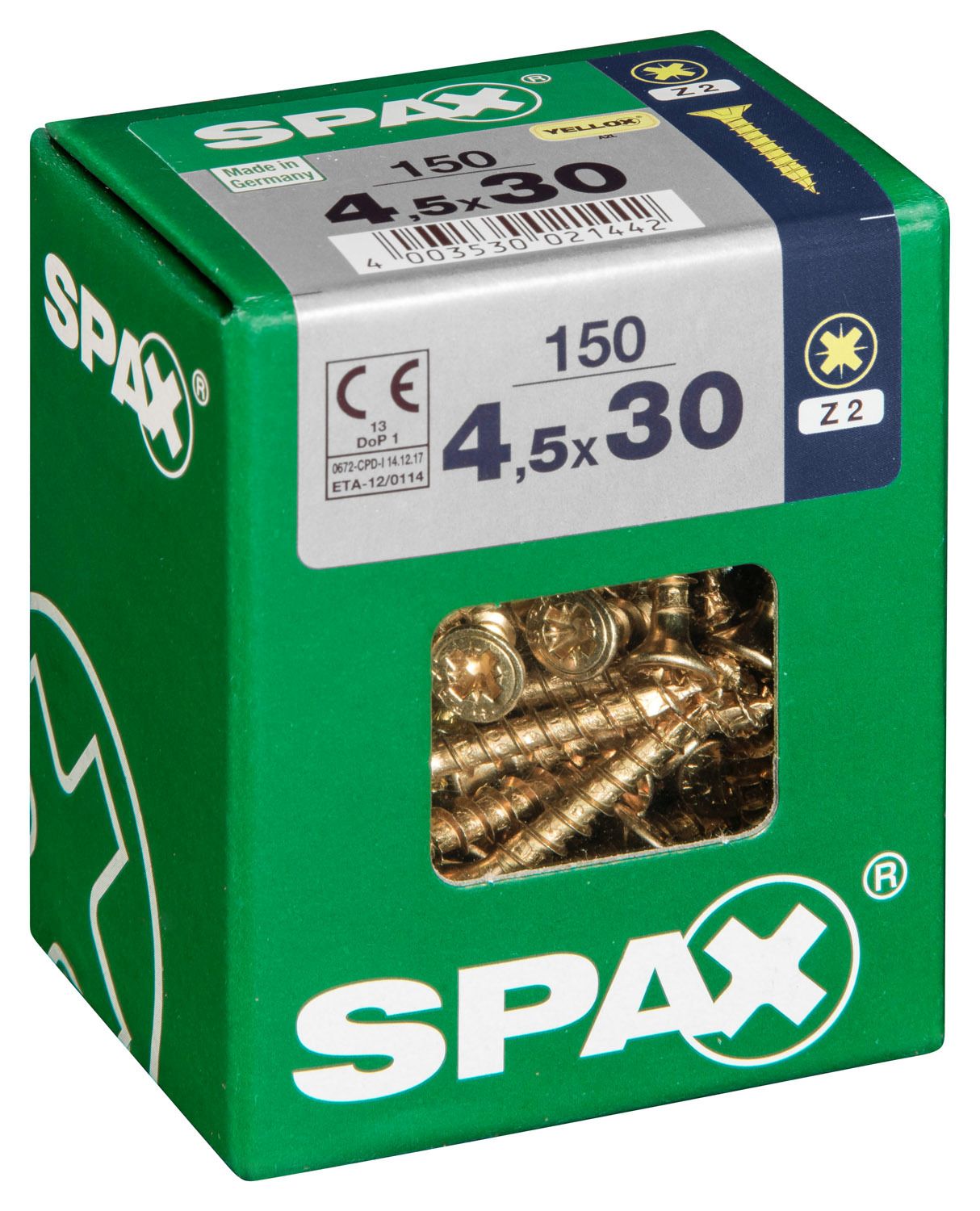 PLANA SPAX Z2 YELLOX L 150 UD.