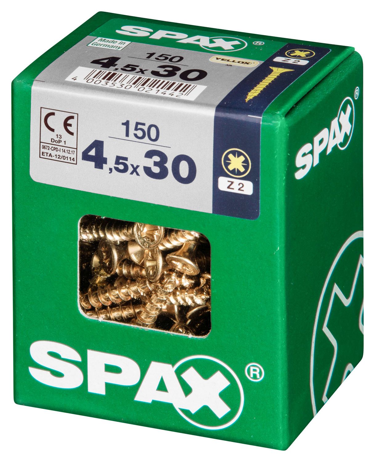 PLANA SPAX Z2 YELLOX L 150 UD.