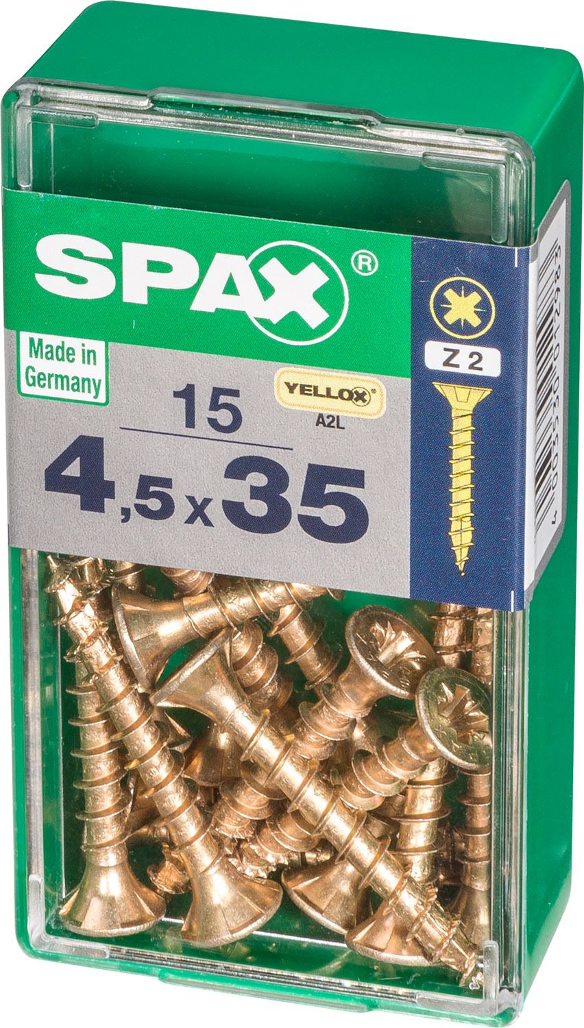 PLANA SPAX Z2 YELLOX S 15 UD.