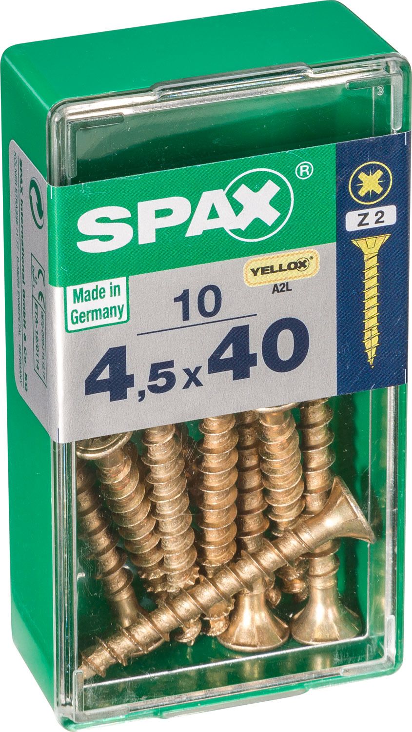 PLANA SPAX Z2 YELLOX S 10 UD.